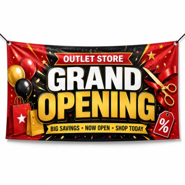 Outlet Store Grand Opening Banners