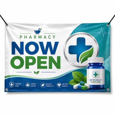 Pharmacy Now Open Banners
