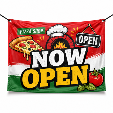 Pizza Shop Now Open Banners