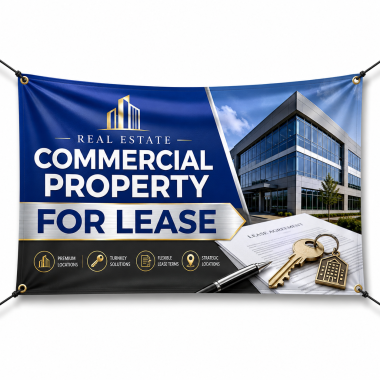 Real Estate Commercial Property For Lease Banners