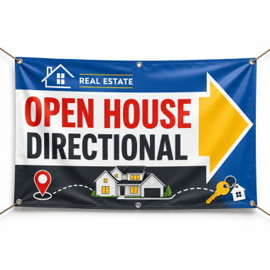 Real Estate Open House Directional Banners