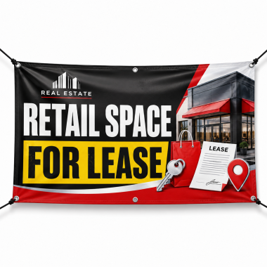 Real Estate Retail Space For Lease Banners