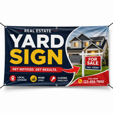 Real Estate Yard Sign Banners