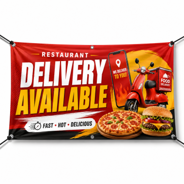 Restaurant Delivery Available Banners
