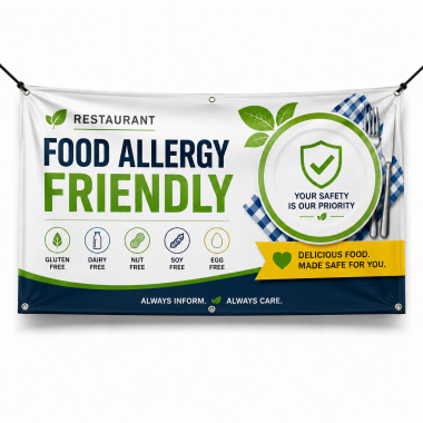 Restaurant Food Allergy Friendly Banners