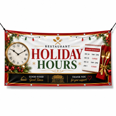 Restaurant Holiday Hours Banners