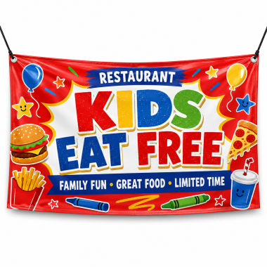 Restaurant Kids Eat Free Banners