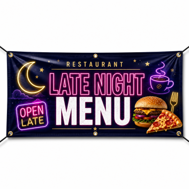 Restaurant Late Night Menu Banners