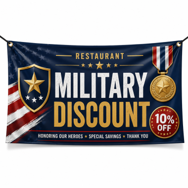 Restaurant Military Discount Banners