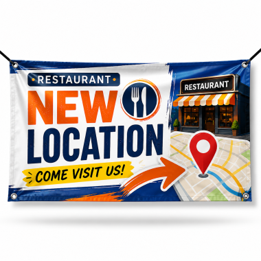 Restaurant New Location Banners