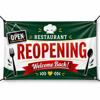 Restaurant Reopening Banners