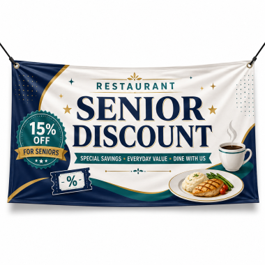 Restaurant Senior Discount Banners