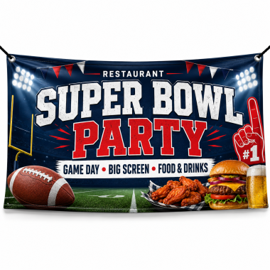 Restaurant Super Bowl Party Banners