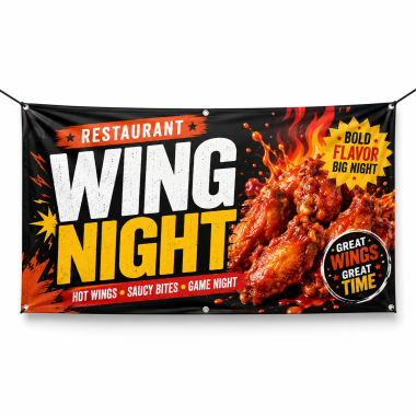 Restaurant Wing Night Banners