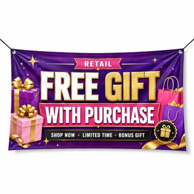 Retail Free Gift With Purchase Banners