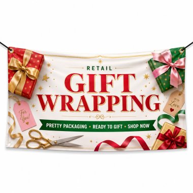 Retail Gift Wrapping Banners