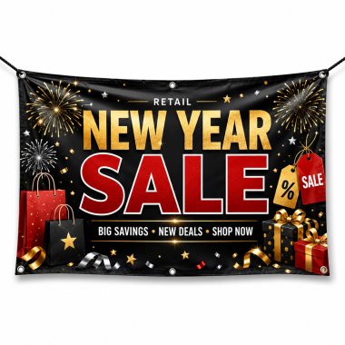 Retail New Year Sale Banners