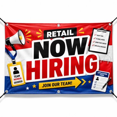 Retail Now Hiring Banners