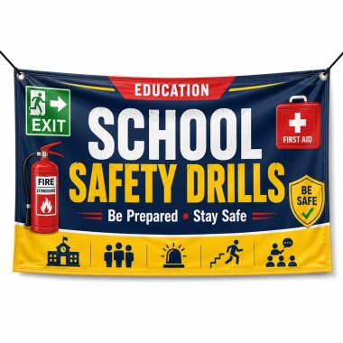 School Safety Drills Banners