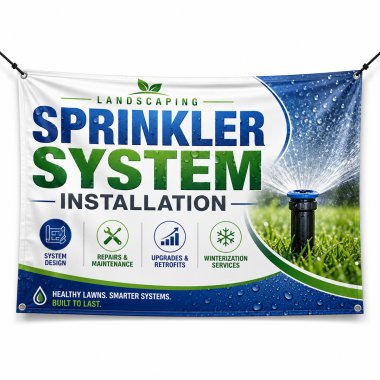 Sprinkler System Installation Banners