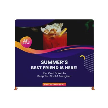 Straight Pillow Case Tension Fabric Backdrop