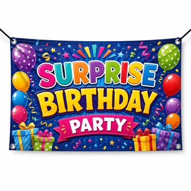 Surprise Birthday Party Banners
