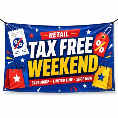Tax Free Weekend Banners