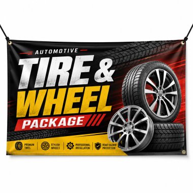 Tire And Wheel Package Banners