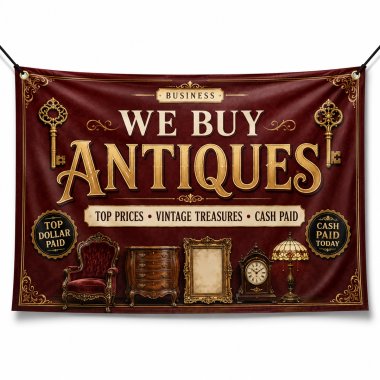 We Buy Antiques Banners