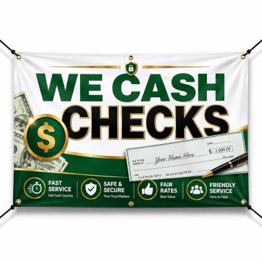 We Cash Checks Banners