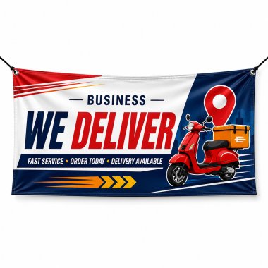 We Deliver Banners