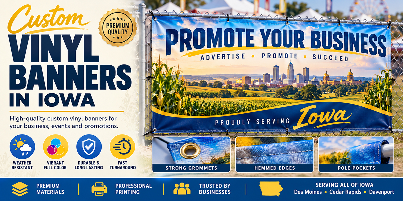 Custom Vinyl Banners in Iowa 