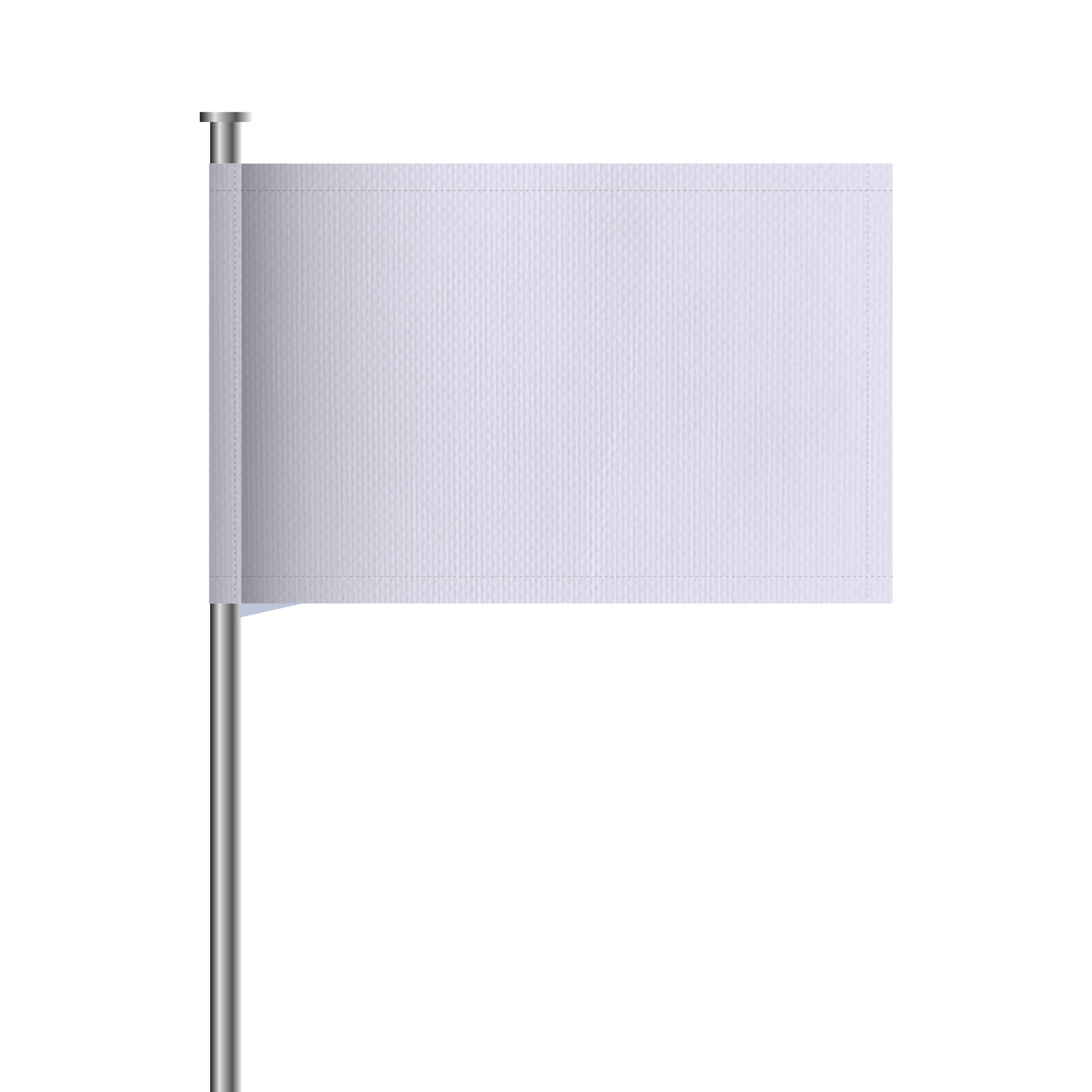 3” White Pole Pocket at Left Side