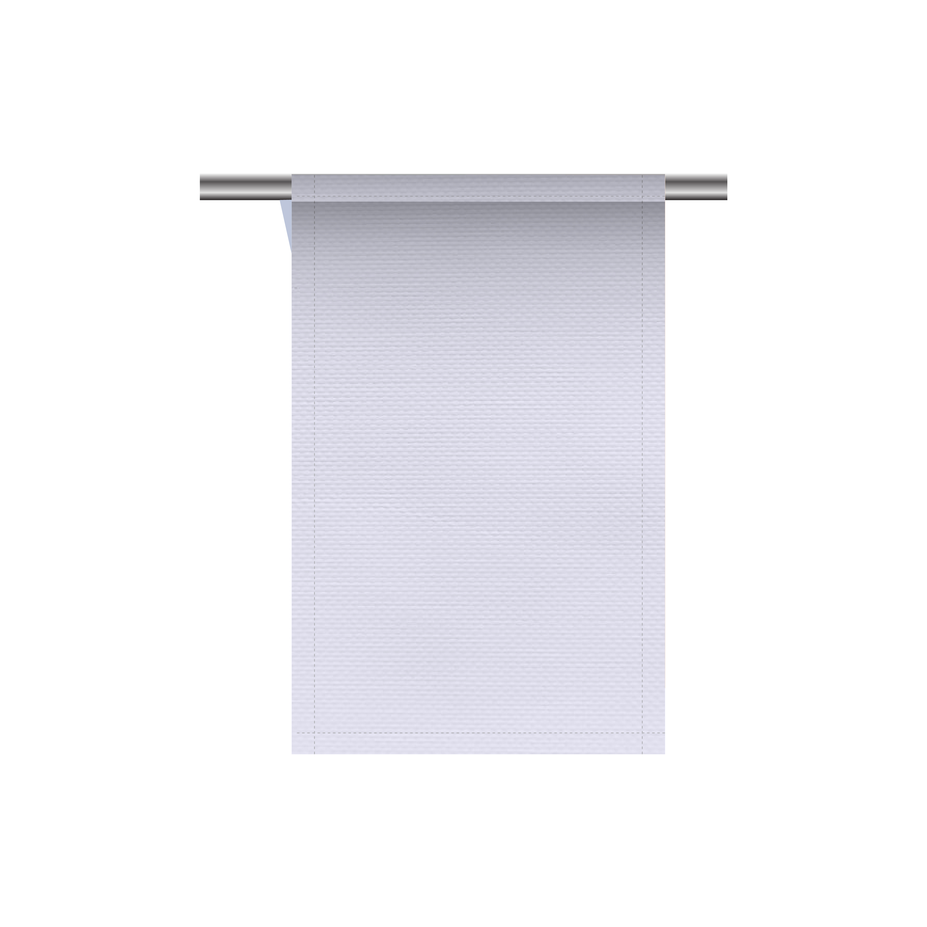 3” White Pole Pocket at Top
